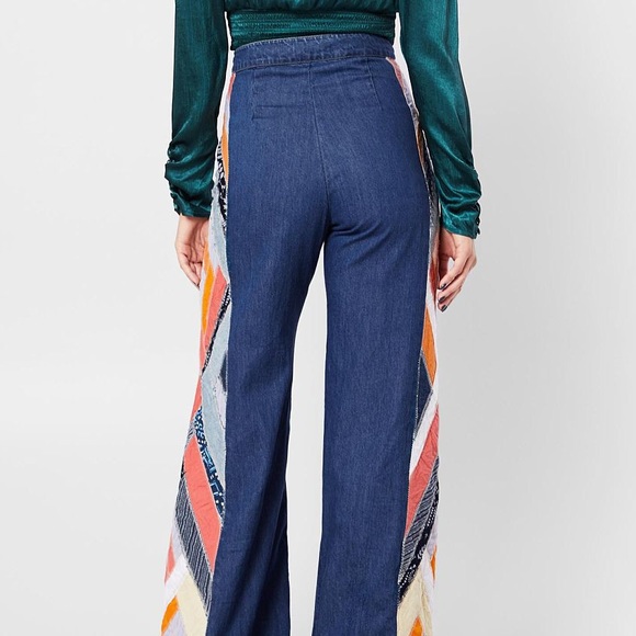Free People NWT Patchwork Stick by Your Side Jeans - Picture 4 of 8